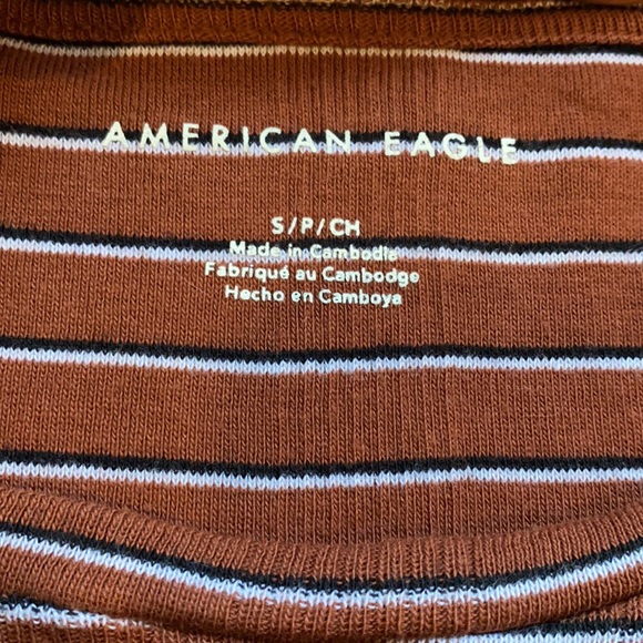 American Eagle Stripped Baby Tee, Size Small - Picture 2 of 3